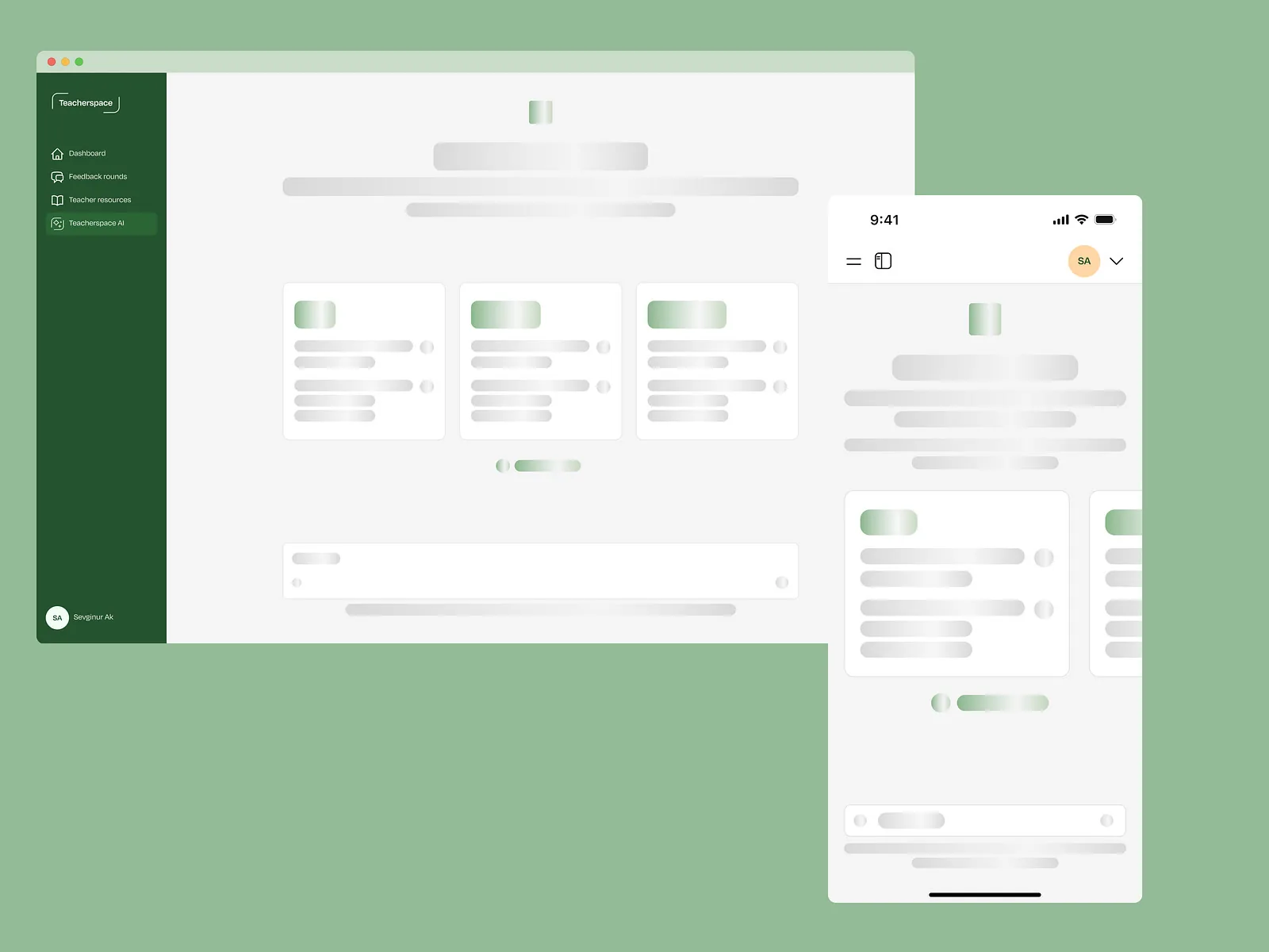 Teacherspace AI chat loading skeleton