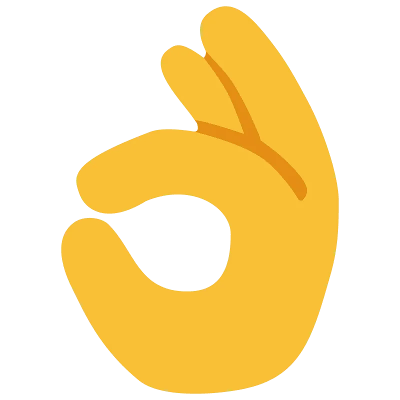 OK hand gesture emoji