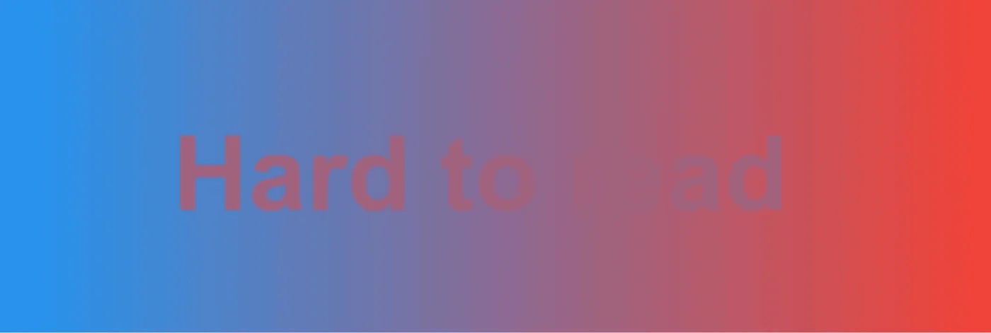 Hard-to-read gradient text example