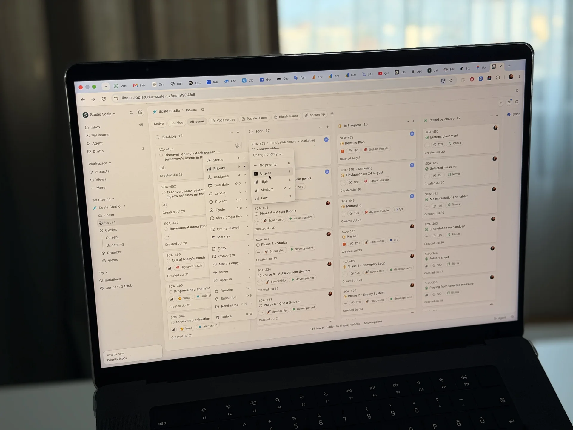 Spreadsheet on a laptop