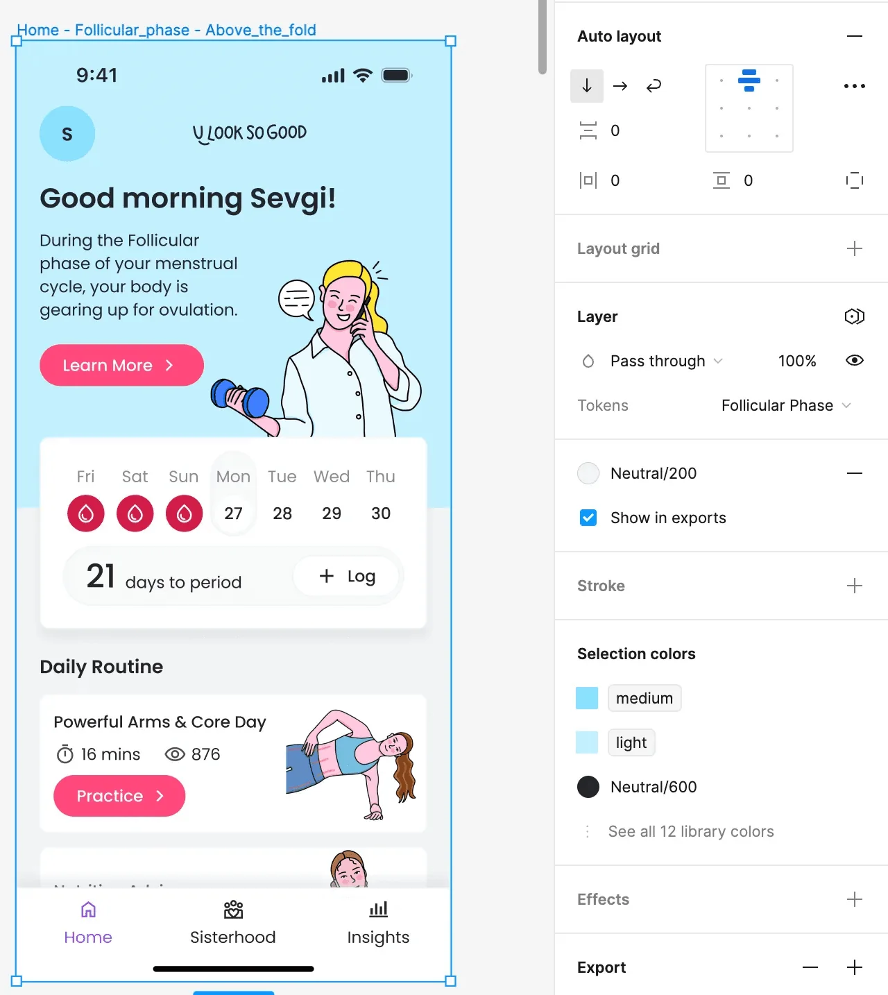 Beauty and wellness app color customization