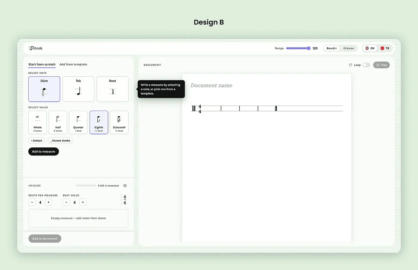 Music composition web app