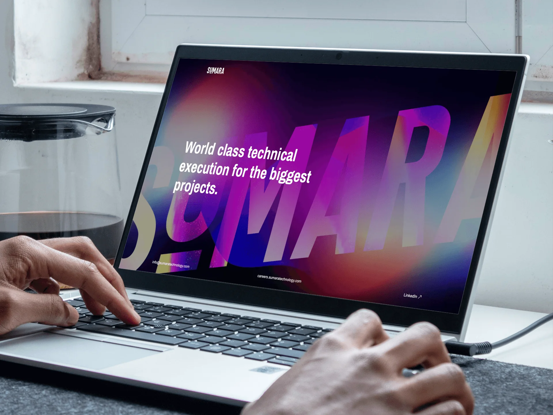Sumara Technology website for financial services companies