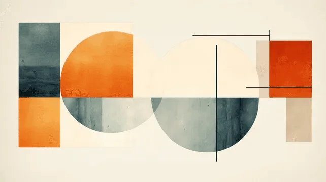 Bauhaus-style abstract composition
